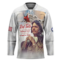 Tuskegee Airmen Red Tails Hockey Jersey Brave Enough to Fight - Wonder Print Shop