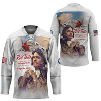 Tuskegee Airmen Red Tails Hockey Jersey Brave Enough to Fight - Wonder Print Shop