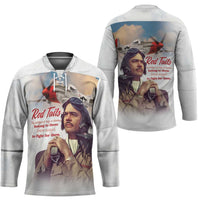 Tuskegee Airmen Red Tails Hockey Jersey Brave Enough to Fight - Wonder Print Shop