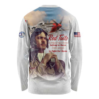 Tuskegee Airmen Red Tails Long Sleeve Shirt Brave Enough to Fight - Wonder Print Shop