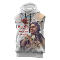 Tuskegee Airmen Red Tails Sleeveless Hoodie Brave Enough to Fight - Wonder Print Shop