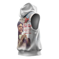 Tuskegee Airmen Red Tails Sleeveless Hoodie Brave Enough to Fight - Wonder Print Shop