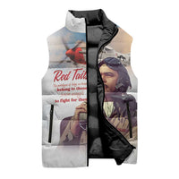 Tuskegee Airmen Red Tails Sleeveless Puffer Jacket Brave Enough to Fight - Wonder Print Shop