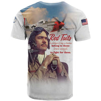 Tuskegee Airmen Red Tails T Shirt Brave Enough to Fight - Wonder Print Shop