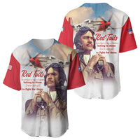 Tuskegee Airmen Red Tails Baseball Jersey Red - Brave Enough to Fight - Wonder Print Shop