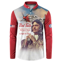 Tuskegee Airmen Red Tails Button Sweatshirt Red - Brave Enough to Fight - Wonder Print Shop
