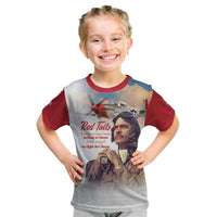 Tuskegee Airmen Red Tails Kid T Shirt Red - Brave Enough to Fight - Wonder Print Shop