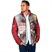 Tuskegee Airmen Red Tails Padded Jacket Red - Brave Enough to Fight - Wonder Print Shop