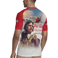 Tuskegee Airmen Red Tails Rugby Jersey Red - Brave Enough to Fight - Wonder Print Shop