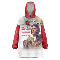 Tuskegee Airmen Red Tails Wearable Blanket Hoodie Red - Brave Enough to Fight - Wonder Print Shop