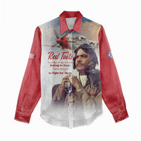 Tuskegee Airmen Red Tails Women Casual Shirt Red - Brave Enough to Fight - Wonder Print Shop