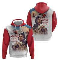 Tuskegee Airmen Red Tails Zip Hoodie Red - Brave Enough to Fight - Wonder Print Shop