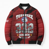 85 Years of Tuskegee Airmen Bomber Puffer Jacket 332nd Fighter Group Red Tails - Wonder Print Shop
