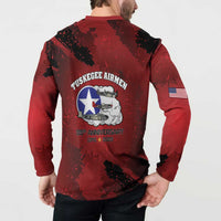 85 Years of Tuskegee Airmen Button Sweatshirt 332nd Fighter Group Red Tails - Wonder Print Shop