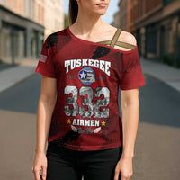 85 Years of Tuskegee Airmen Cross Shoulder Shirt 332nd Fighter Group Red Tails - Wonder Print Shop