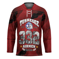 85 Years of Tuskegee Airmen Hockey Jersey 332nd Fighter Group Red Tails - Wonder Print Shop