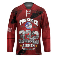 85 Years of Tuskegee Airmen Hockey Jersey 332nd Fighter Group Red Tails - Wonder Print Shop