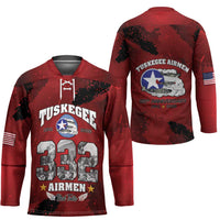 85 Years of Tuskegee Airmen Hockey Jersey 332nd Fighter Group Red Tails - Wonder Print Shop