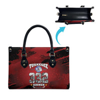 85 Years of Tuskegee Airmen Leather Bag 332nd Fighter Group Red Tails - Wonder Print Shop