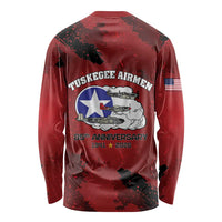 85 Years of Tuskegee Airmen Long Sleeve Shirt 332nd Fighter Group Red Tails - Wonder Print Shop