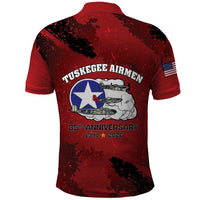 85 Years of Tuskegee Airmen Polo Shirt 332nd Fighter Group Red Tails - Wonder Print Shop