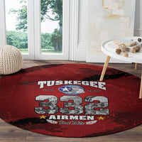 85 Years of Tuskegee Airmen Round Carpet 332nd Fighter Group Red Tails - Wonder Print Shop