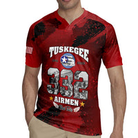 85 Years of Tuskegee Airmen Rugby Jersey 332nd Fighter Group Red Tails - Wonder Print Shop
