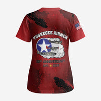85 Years of Tuskegee Airmen Scrub Top 332nd Fighter Group Red Tails - Wonder Print Shop