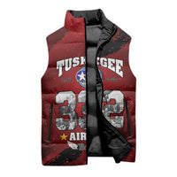 85 Years of Tuskegee Airmen Sleeveless Puffer Jacket 332nd Fighter Group Red Tails - Wonder Print Shop