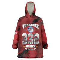 85 Years of Tuskegee Airmen Wearable Blanket Hoodie 332nd Fighter Group Red Tails - Wonder Print Shop