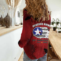 85 Years of Tuskegee Airmen Women Casual Shirt 332nd Fighter Group Red Tails - Wonder Print Shop