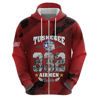 85 Years of Tuskegee Airmen Zip Hoodie 332nd Fighter Group Red Tails - Wonder Print Shop