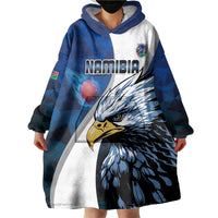 Custom Namibia Cricket Wearable Blanket Hoodie Go Champions