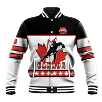 Custom Canada Ice Hockey Baseball Jacket Go Team Canada