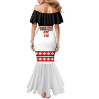Custom Canada Ice Hockey Family Matching Mermaid Dress and Hawaiian Shirt Go Team Canada