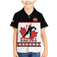 Custom Canada Ice Hockey Family Matching Mermaid Dress and Hawaiian Shirt Go Team Canada