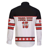 Custom Canada Ice Hockey Family Matching Puletasi and Hawaiian Shirt Go Team Canada