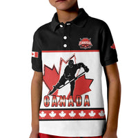 Custom Canada Ice Hockey Kid Polo Shirt Go Team Canada