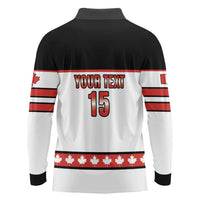 Custom Canada Ice Hockey Long Sleeve Polo Shirt Go Team Canada