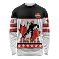 Custom Canada Ice Hockey Long Sleeve Shirt Go Team Canada