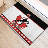 Custom Canada Ice Hockey Rubber Doormat Go Team Canada