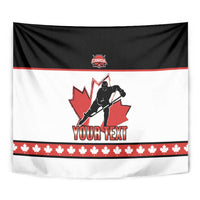 Custom Canada Ice Hockey Tapestry Go Team Canada