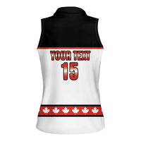 Custom Canada Ice Hockey Women Sleeveless Polo Shirt Go Team Canada