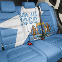 Personalized Somalia 1960 Independence Day Back Car Seat Cover Coat Of Arms Islamic Mix African Pattern