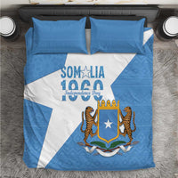 Personalized Somalia 1960 Independence Day Bedding Set Coat Of Arms Islamic Mix African Pattern