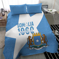 Personalized Somalia 1960 Independence Day Bedding Set Coat Of Arms Islamic Mix African Pattern