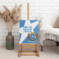 Personalized Somalia 1960 Independence Day Canvas Wall Art Coat Of Arms Islamic Mix African Pattern