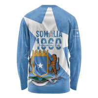 Personalized Somalia 1960 Independence Day Long Sleeve Shirt Coat Of Arms Islamic Mix African Pattern