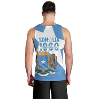 Personalized Somalia 1960 Independence Day Men Tank Top Coat Of Arms Islamic Mix African Pattern