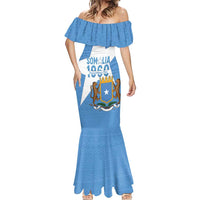 Personalized Somalia 1960 Independence Day Mermaid Dress Coat Of Arms Islamic Mix African Pattern